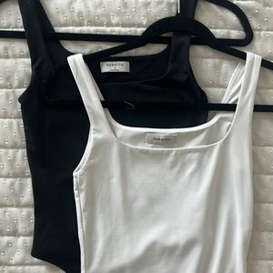 Aritzia seamless black & white bodysuits
